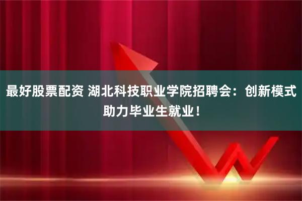 最好股票配资 湖北科技职业学院招聘会：创新模式助力毕业生就业！